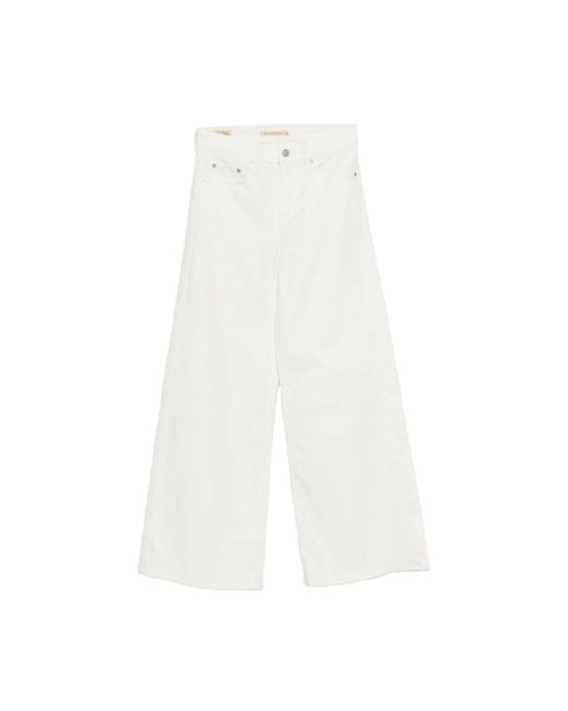 Levi's White Wide Jeans