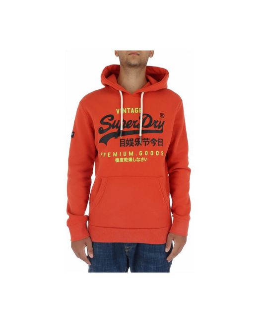 Superdry Red Hoodies for men