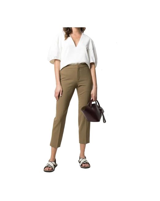Chloé Natural Cropped Trousers