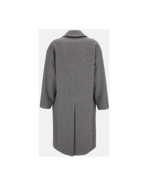 Alberto Biani Gray Double-Breasted Coats