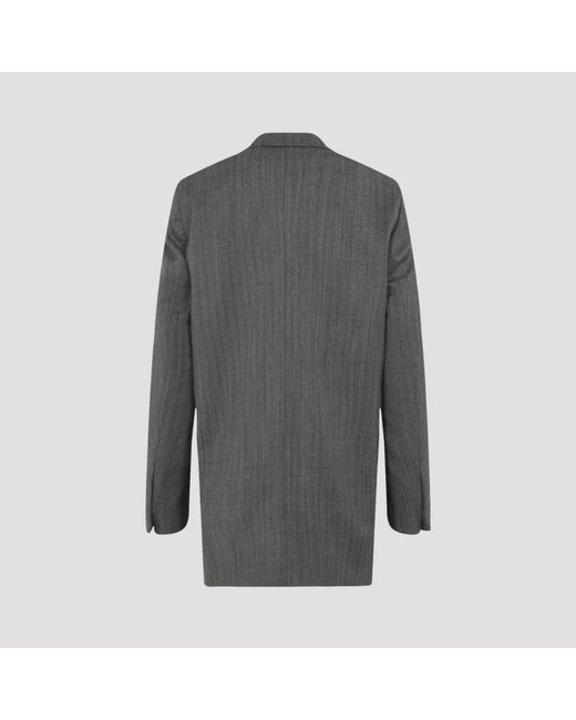 Dries Van Noten Gray Blazers