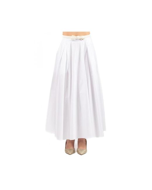 Elisabetta Franchi Maxi Skirts in het White
