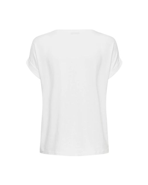 ONLY Tops ,Wit ,Korte Mouw T-Shirt Regular Fit in het White