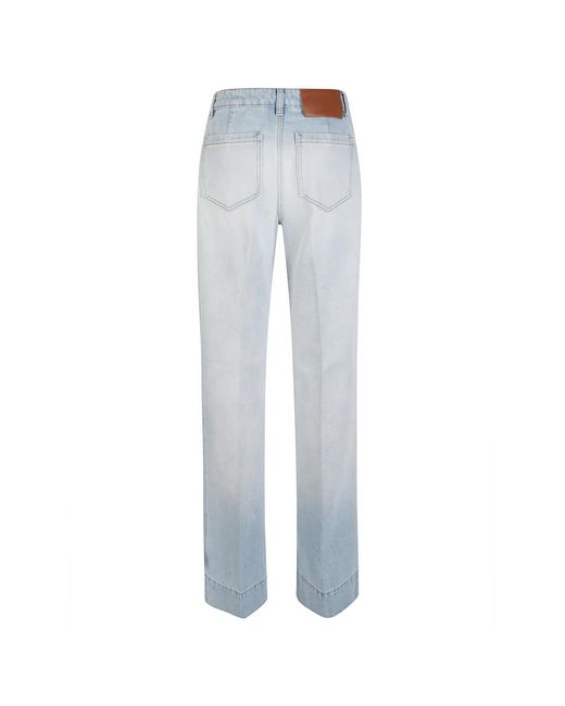Victoria Beckham Blue Straight Fit Jeans