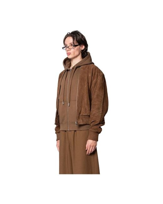 AMI Brown Zip-Throughs for men
