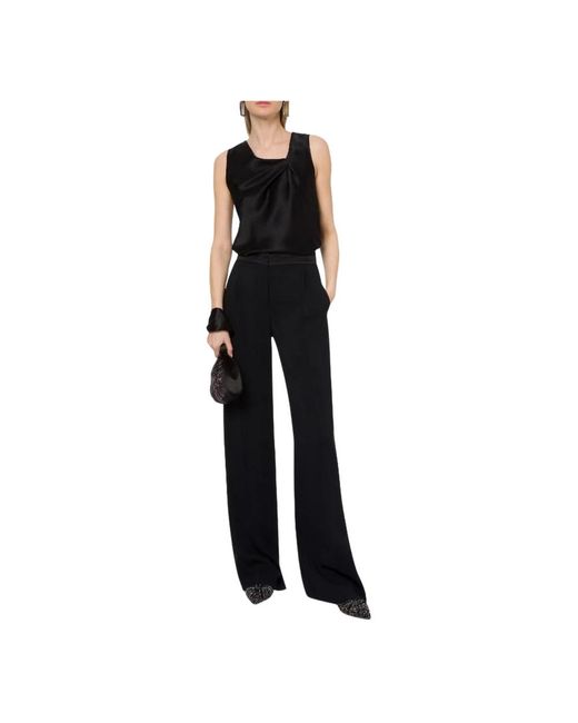 Alberta Ferretti Black Sleeveless Tops