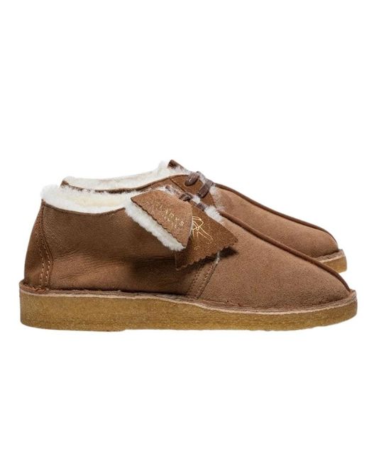 Clarks Schoenen ,Bruin ,Suède Originals Flats in het Brown