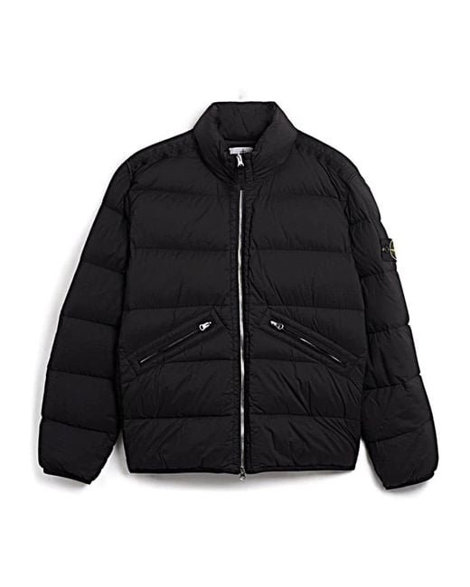 Stone Island Black Winter Jackets for men