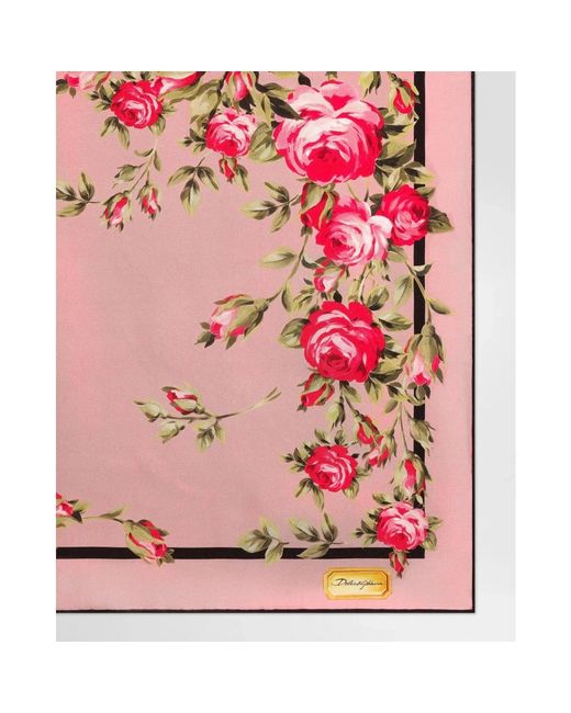 Dolce & Gabbana Red Silk Scarves