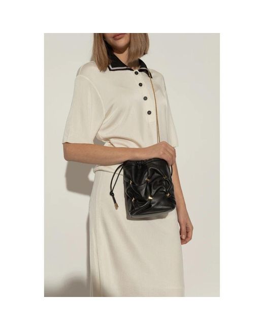 Ferragamo Black Mini Bucket Bag Mit Vara Schleifen