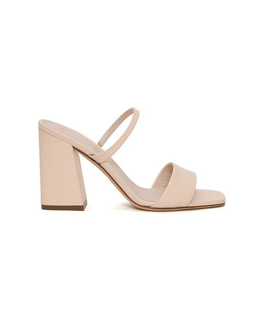 3Juin White Heeled Mules