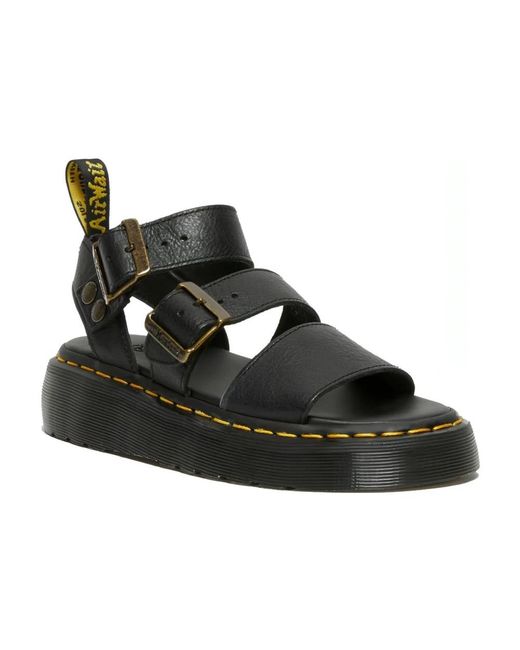 Dr. Martens Black Flat Sandals