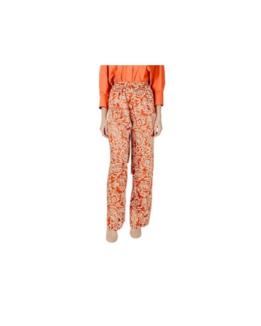 Wide Trousers Liu Jo de color Orange