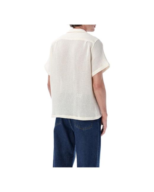 Portuguese Flannel Blue Short Sleeve Shirts for men