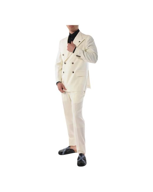 Gabriele Pasini Kostuums ,Wit ,Wol Single-Breasted Pak Met Lancia Revers in het White voor heren
