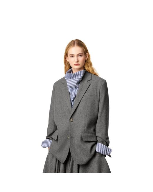 AMI Jassen ,Grijs ,Katoen Veste Ample 2 Boutons in het Gray