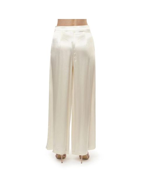 Erika Cavallini Semi Couture Natural Wide trousers