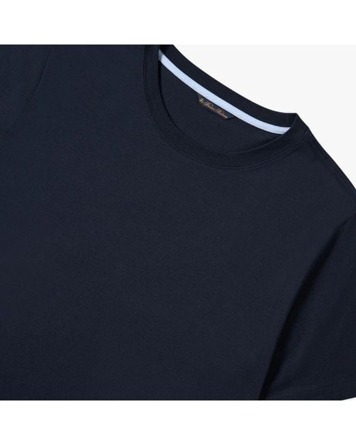 Brooks Brothers Blaues Baumwoll-T-Shirt Mit Rundhalsausschnitt in Blue für Herren