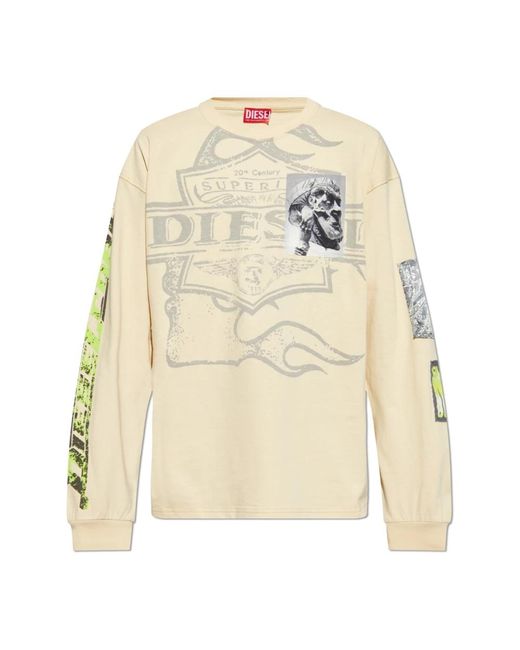 DIESEL Long Sleeve Tops in het White voor heren
