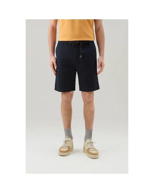 Woolrich Stretch-baumwoll-twill-shorts in Blue für Herren