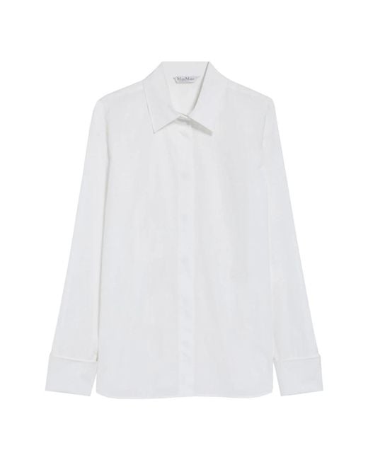 Max Mara Overhemden ,Wit ,Witte Optische Knut Mode Top in het White