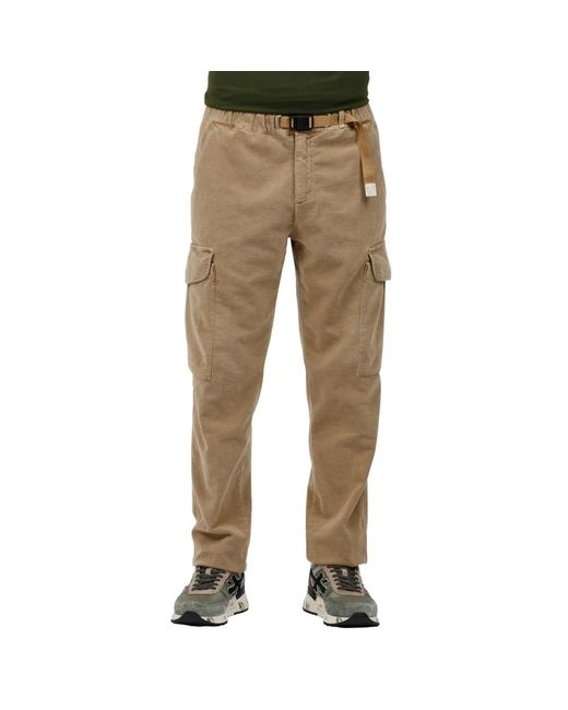 White Sand Natural Straight Trousers for men