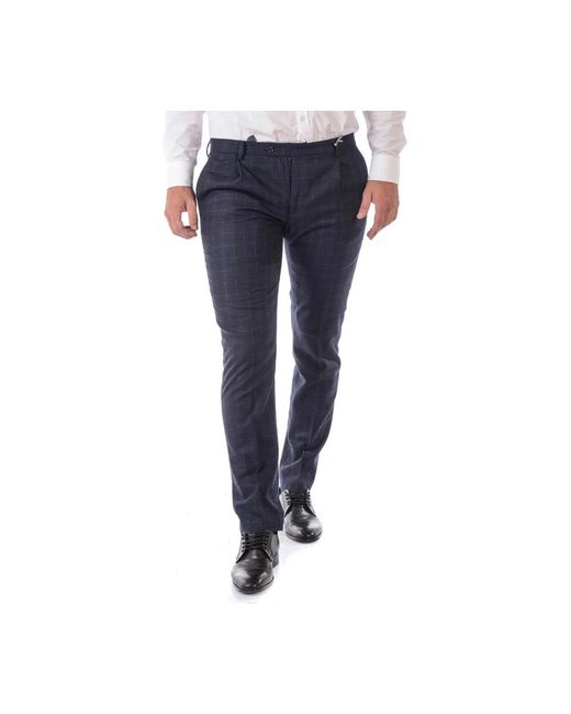 Daniele Alessandrini Blue Suit Trousers for men