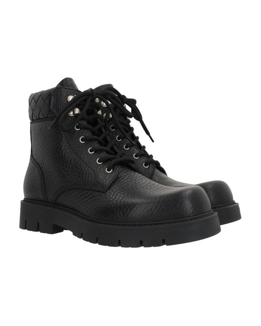 Bottega Veneta Black Lace-Up Boots for men