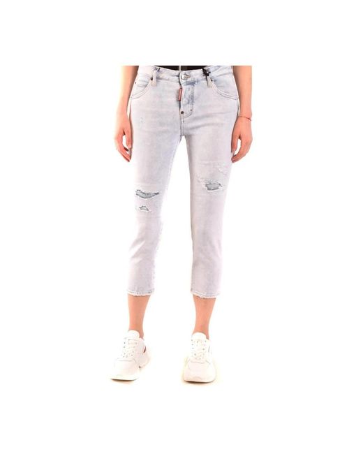 DSquared² Pink Cropped Jeans