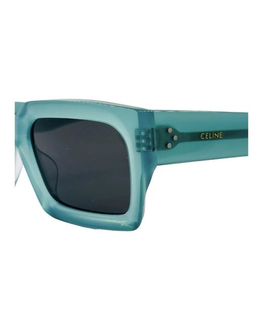 Céline Blue Rechteckige schmale sonnenbrille trendiges modell