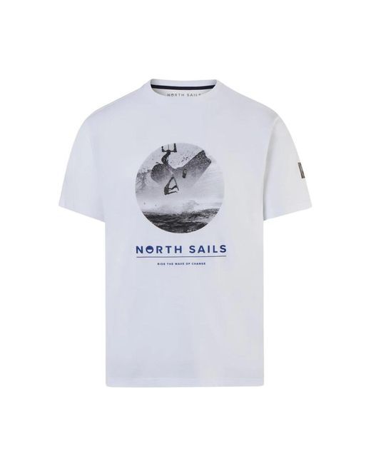 North Sails Kitesurf print t-shirt in White für Herren