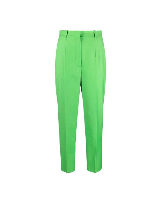 Alexander McQueen Green Cropped Trousers