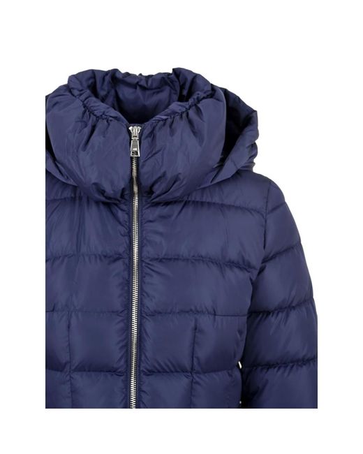 Cappotto con zip frontale e cappuccio di Add in Blue