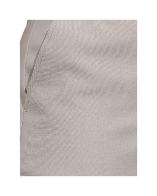 Victoria Beckham Gray Straight Trousers