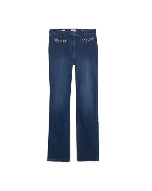 Boot-Cut Jeans di Oltre in Blue