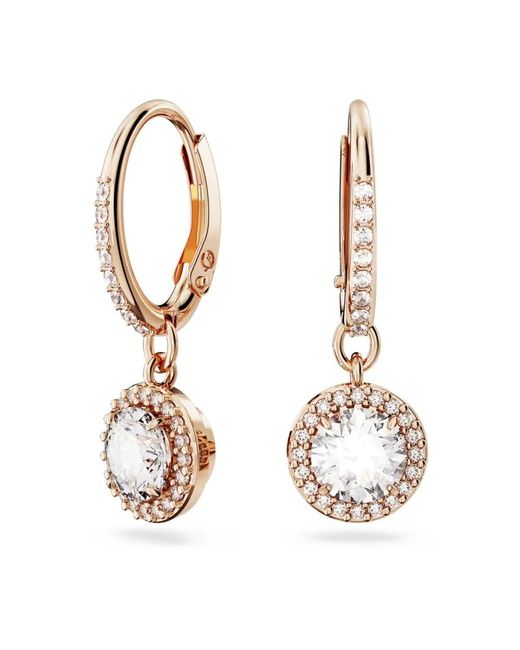 Swarovski Metallic Ohrhänger angelic mit kristallen in weiß und roségold una 5638769