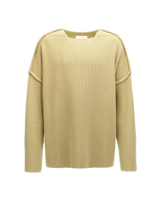 Jil Sander Green Round-Neck Knitwear for men