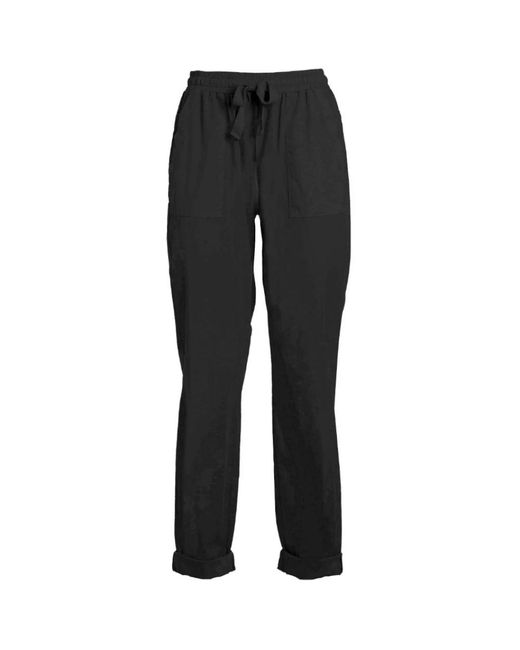 Pantalones negros de popelina con cordón Deha de color Black