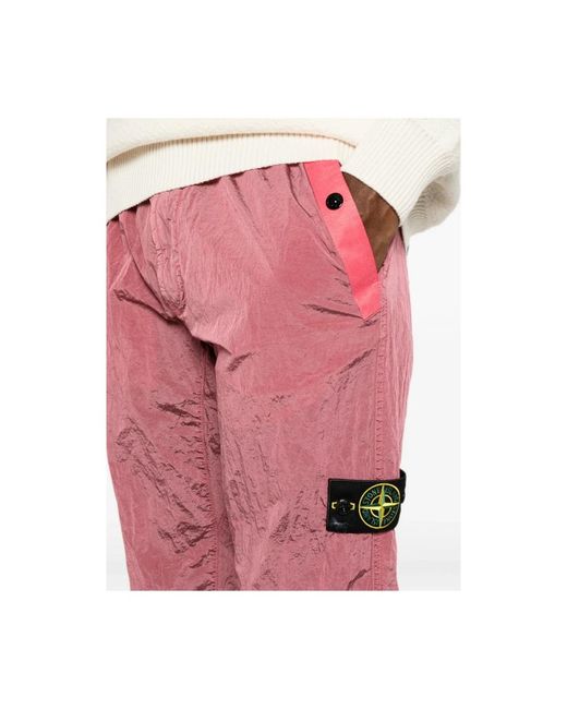 Stone Island Red Sweatpants for men