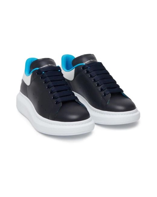 Alexander McQueen Schwarze sneakers mit logo-absatz,sneakers mit dicker gummisohle in Blue für Herren