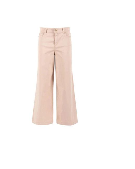 Nenette Pink Weite Bein Baumwollhose