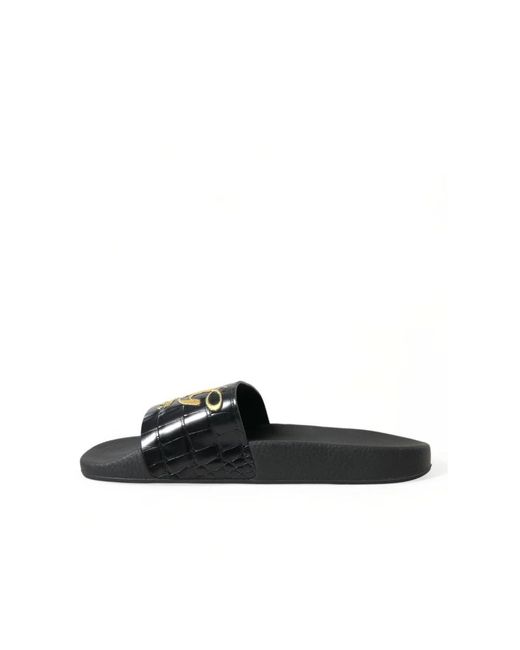 Dolce & Gabbana Black Sliders