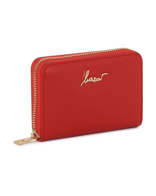 Kazar Accessoires ,Rood ,Leer Rode Ritssluiting Portemonnee in het Red