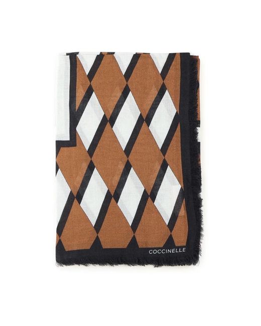 Coccinelle Black Viscose And Wool Scarf