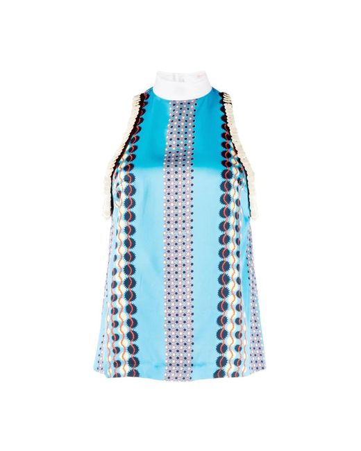Wales Bonner Blue Sleeveless Tops