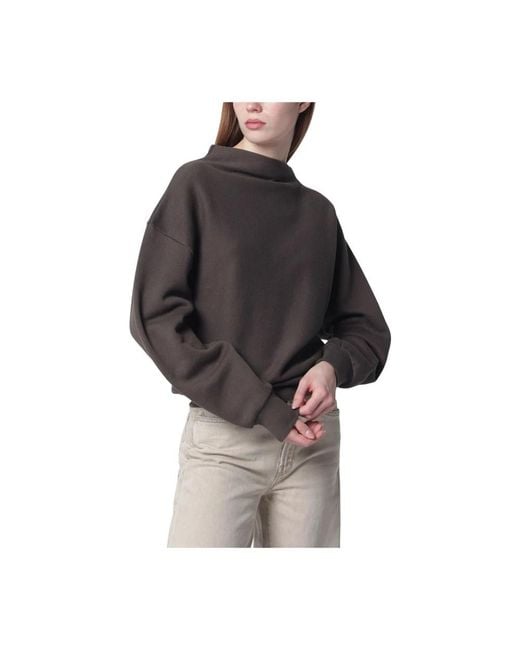 6397 Draped Sweatshirt in het Brown