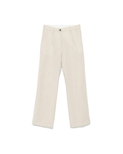 Straight Trousers Nine:inthe:morning de color Natural