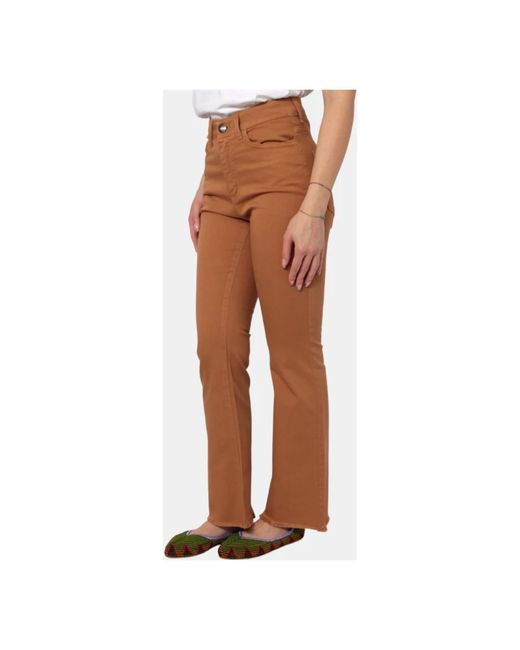 Trousers > straight trousers Jijil en coloris Brown