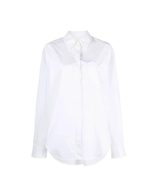 Moschino Overhemden ,Wit ,Katoen Klassiek Overhemd Met Knopen in het White