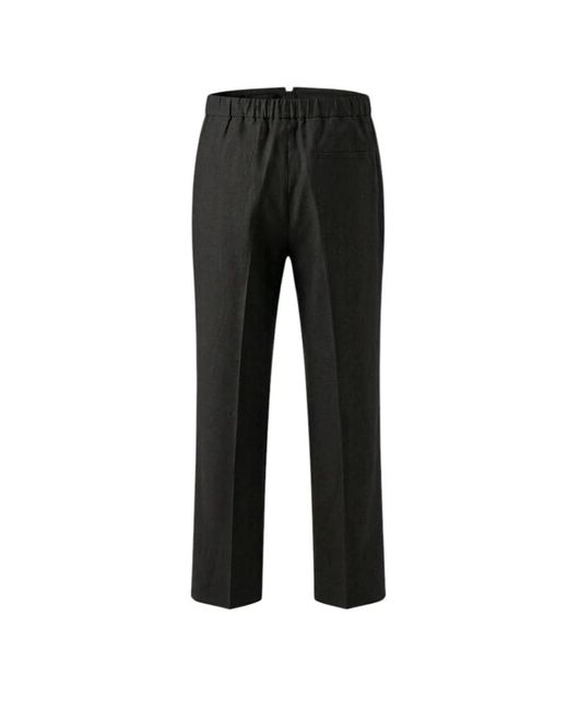 Hevò Black Straight Trousers for men